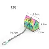 Stainless Steel Tea Infuser 6 Colors Mini House Shaped Strainer Bag Kitchen Seasoning Holder tt1205