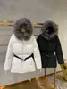 Kvinnor ner parkas kvinnor vinterjacka varm f￶rtjockad fj￤der huva stor p￤ls krage samla midja kvinnlig parka 6do10264150 221205