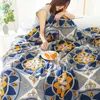 BlanketMuslin Throw Blanket Cotton Gauze Warm Soft Plaid Winter Bedspread Comforter Home Decor 221203