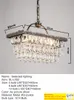 Hedendaags modern kristal kroonluchter licht E14 bollenkas K9 kristal rechthoekige kroonluchter hanger lamp voor moderne woningdecoratie