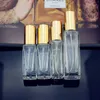 Herramientas de maquillaje 10 unids / lote 6 ml 10 ml 20 ml cuadrado transparente botella de perfume de vidrio vacía portátil pequeña botella de perfume bomba spray vacío recargable 221205