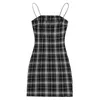 Party Dresses Women's Sleeveless Plaid Print Slipdresses For Women Slip Sling Mini Cami 221203