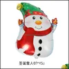 Christmas Decorations Balloon Style Creative Idea Airballoon Aluminum Film Sphere Christmas Decorate Santa Claus Tree Snowman Pengui Dhgo4