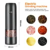 Mills Electric Automatic Pepper and Salt Grinder USB laddning Kryddan med LED -ljus justerbar grovhet 221205