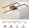 Plafondlampen modern licht 3 vierkante acryl zwarte led kroonluchter spoeling montage voor eetkamer woonkamer 3000-6500K