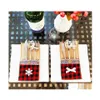 Kerstdecoraties mes vork decoraties set rooster lijnen doek creatief er restaurant el mouw kerst decoratie fabriek d dh0xq