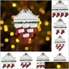 Décorations de Noël Chaussettes en résine de Noël Ornements Pendentif d'arbre Décorations de Noël pour la maison et l'extérieur DIY Pendentifs de chaussettes familiales 4 95Yj Dhxcf