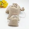 Jewelry Pouches Bags 10pcs Jute Linen For Display Drawstring Pouch Gift Box Packaging WeddingChristmas Burlap Diy 221205