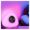 Night Lights Brelong Intelligent Sunrise Wakeup Light Alarm Clock Led Colorf Drop Delivery Lights Lighting Indoor Otemk