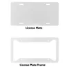 Sublimation License Plate Blanks License Plate Frame Blanks Automotive Metal Aluminium Bracket Sublimation Car Tags ss1205