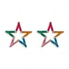 Stud Rainbow Rhinestone Star Charms Big Stud Earring for Women Fashion Jewelry Collection Earrings Accessories Drop Delivery DHBGR