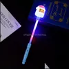 Christmas Decorations Christmas Glow Stick Snowman Glitter Sticks Old Man Head Magic Fairy Childrens Toy Activity Supplies Kid Gift Dhpai