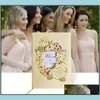 Wenskaarten gele bruiloft uitnodigingen kaart mti kleuren bloem laser gesneden patroon diy paper uitnodiging wenskaarten voor decoratio dhjzww