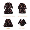 Famille Matching Tenues Fall Teen Girls Cotton Midi Robe Baby Bird Match Clothes Girl Style Smokled Style Loose Loose # 7203 221203