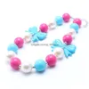 Beaded Halsband Fashion Kid Chunky Necklace PinkAdDivory Color Bubblegum Bead Children Jewelry For Toddler Girls Drop Delivery Neck DHH2E