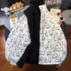 Männer Daunen Parkas Harajuku Winter Mit Kapuze Parka Jacke Print Street Hip hop Stil Baumwolle Weibliche Kleidung Warme Winddicht Lose Mäntel 221205