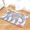Tapis tapis indien éléphant imprimé daim décoration de la maison tapis de bain cuisine extérieure tapis de sol tapis pour salon toilette