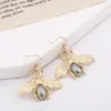 Boucles d'oreilles pendantes 6 paires/lot bijoux de mode en gros métal insecte abeille perle