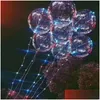 Stringhe a LED Luci da palloncini a LED da 24 pollici a LED 30 50 100 LED LED LUMINA LUMINO per la festa di nozze di Halloween di Natale Decorat Ottb6