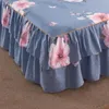 Bed Skirt 3pcs Printed ding Set Soft With Pillowcases spread Full Twin Queen King Size Sheet Mattress Cover sheets 221205