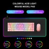 LED RGB Soft Gaming Illumination Mouse Pad Protetive Anti-Skid Luz respirável Tabela de tapete de rato de 7 cores