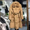 Women's Down Parkas Woman Coats Long Natural Winter Mink Fur Female Warm H1019 221205