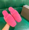 2021 top designer luxury brand ladies winter Fur slides slipper Woman flats wool slippers fashion Women comfortable BB mules sandals 521