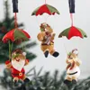 Décorations de noël ornements père noël bonhomme de neige wapiti parachutisme poupée suspendus pendentif arbre décoration noël année cadeaux 2022