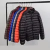 Men s Down Parkas marka jesienna zimowa kurtka moda z kapturem Krótkie duże ultra cienkie lekkie młodzież szczupłe kurtki 221203