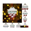 Décorations de Noël Chaussettes en résine de Noël Ornements Pendentif d'arbre Décorations de Noël pour la maison et l'extérieur DIY Pendentifs de chaussettes familiales 4 95Yj Dhxcf