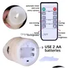 Luci notturne Candela lampeggiante Betulla Set da 6 pezzi Corteccia Simulazione batteria con timer remoto Luci di consegna goccia Illuminazione interna Ot2Vf