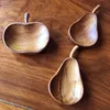 Herb Spice Tools Wood Sauce Plate Teak Apple Pear Floret Plates Wooden Wasabi Sauces Dispenser Oil Container Dining Room Accessories for Ketchup 221203