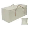 Storage Bags Garden Furniture Bag Waterproof Sofa Couch Lounge Cushion Handles Heavy Duty Firewood Desk Cover Organizer Deck Balcony