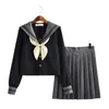 Clothing Sets Japanese School Uniform JK Girl S-XXL College Style Suit Sailor Costume Women Sexy Shirt Pleated Skirt