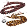 Perle di cristalli perle all'ingrosso Tiger Occhi perle sciolte per braccialetti di gioielli che producono con corda di tramonto di cristallo giallo rosso