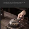 مصفاة من السيراميك إبريق الشاي الجانبي الرجعية وعاء الصخور القديم الصخور الفضية المذهبة شاي شاي غلاية الشاي المصنوع يدويا