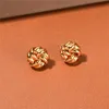 Vintage Simple Classic Stud Twist Cord Three Dimensional Braided Flower Earrings Niche Design Temperament Jewelry Accessories