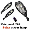 2022 LED Solar Flood Lights Outdoor Lamp Cob aangedreven zonlicht Waterdichte PIR Motion Sensor Street Lichtlampen voor tuindecoratie