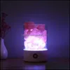 Articles de nouveauté Usef Veilleuse de charge Usb Aide au sommeil Lampes à sel de l'Himalaya Plastique Sept couleurs Lumières Augmenter la lampe à ions négatifs 30Y Dhn9G