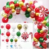 Weihnachtsdekorationen 2023 Weihnachtsballon-Set Frohes Jahr Urlaub Party Girlande Bogen Hintergrund Atmosphäre Arrangement Ballon Großhandel 221205