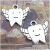 Charms Alloy Tooth Fairy Teeth Handmade Charms Pendant For Jewelry Making Bracelet Necklace Diy Accessories 18X19Mm Antique Sier 200 Dhh7C