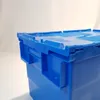 Cesta de armazenamento de armazém, tampa de empilhamento, caixa de plástico, caixa móvel de plástico