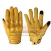 ST645 Nya motorcykelhandskar Touch Goatskin L￤der Yellow Tactics Glove Men Cykel Cykling Full Finger Motor Cykel Motor