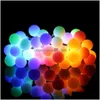 LED -str￤ngar 4m 28 LED RGB Garland String Fairy Ball Light For Wedding Christmas Holiday Decoration Lamp Festival Outdoor Lights 220V OT6KK