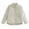 Femmes Down Parkas Automne Hiver Femmes Veste Lumière Mince Blanc Canard Manteau Dame Court Chaud Lâche Simple Poitrine Puffer Outwear 221205