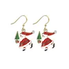 Dangle Earrings Christmas Snowman Bells For Women Girl Creative Elk Snowflake Tree Earring Party Jewelry Gift