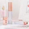 Garrancas de tubo de gloss vazio Bottles Diy Lip Gloss M￡scara Creme Recipientes de Ouro Rosa Recarreg￡vel