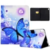 Butterfly Flower Print Leather Pl￥nbok Fall f￶r iPad 10.9 2022 10.9Im 5 6 8 9 Pro 10.2 10.5 11 2021 Rabbit Wolf Cat Animal Stuffs￤ker ID -kortplats H￥llare Flip Cover Pouch