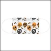 Designer maskers mode wegwerpbaar gezicht maskers Halloween ADT Kids Cartoon Patroon Dagelijkse bescherming Preventie Nonwoven masker HH93307 17 DHWRB