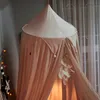 Crib Netting Pink Grey Bed Canopy Tent Hung Dome Baby Mosquito Net for Cot Curtain cover Play House Kids Room Decoration 221205